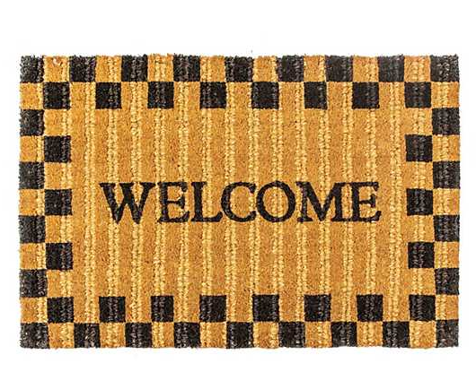 Welcome Checked Entrance Mat