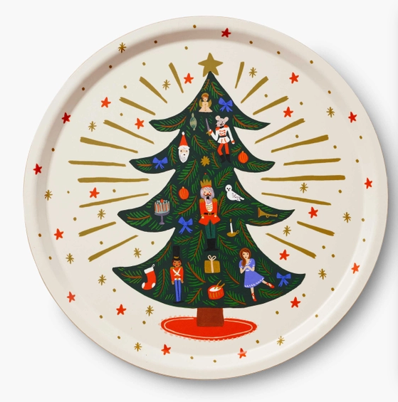 Christmas Round Serving Tray